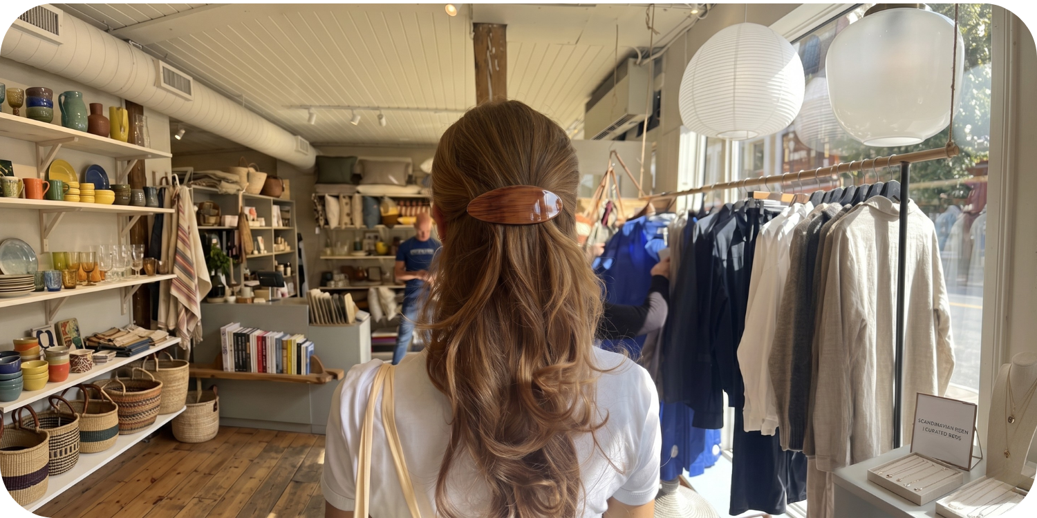 Artisan hand-finishing tortoise hair accessories in a French atelier